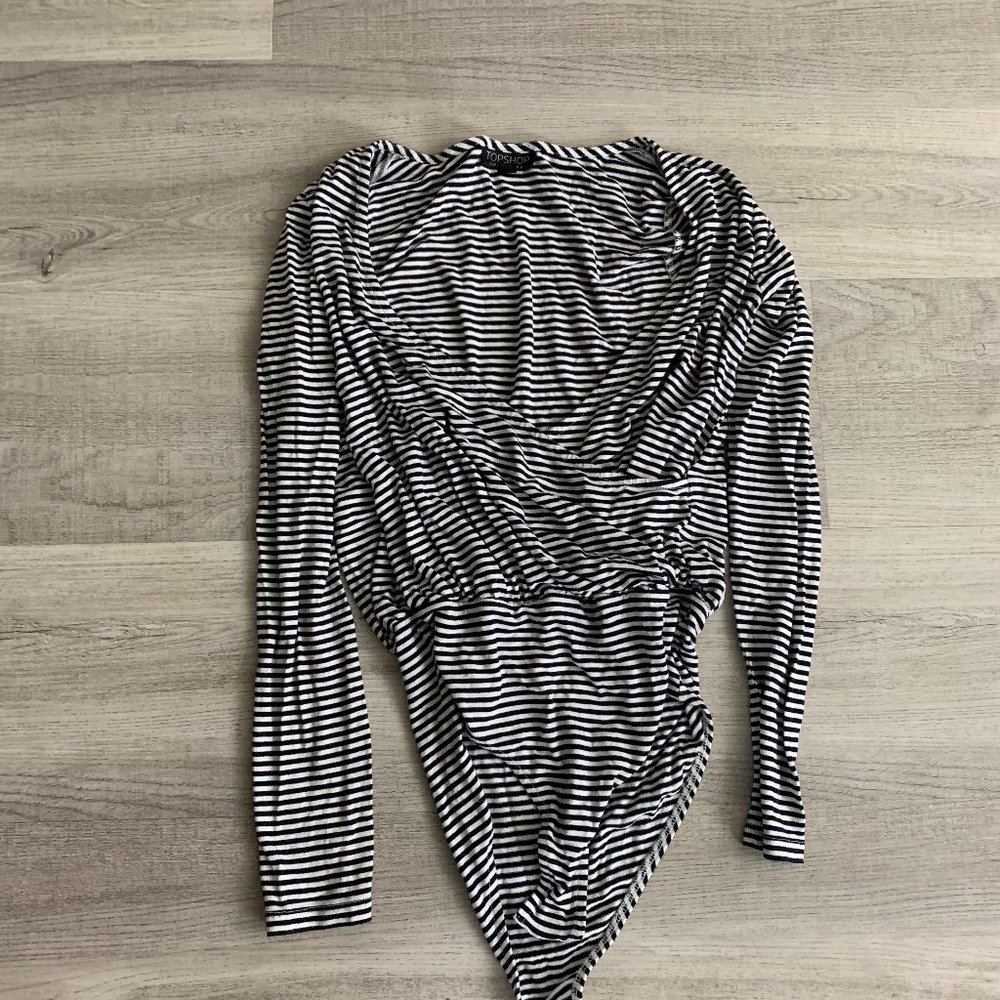 Topshop striped body suit - Size 8